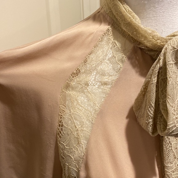 Haute Hippie Nude Neck Tie Blouse - Picture 2 of 8